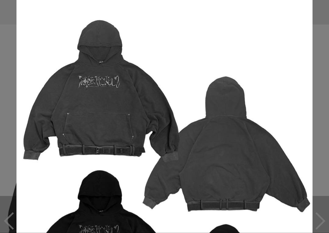 【Rosen Kreuz】oversized belt hoodie