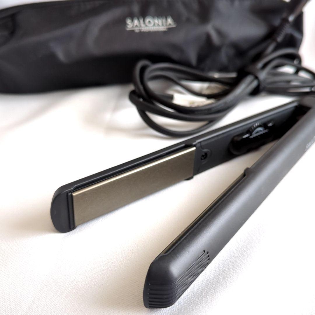 【SALONIA】【美品】サロニアストレートヘアアイロン24mmブラック