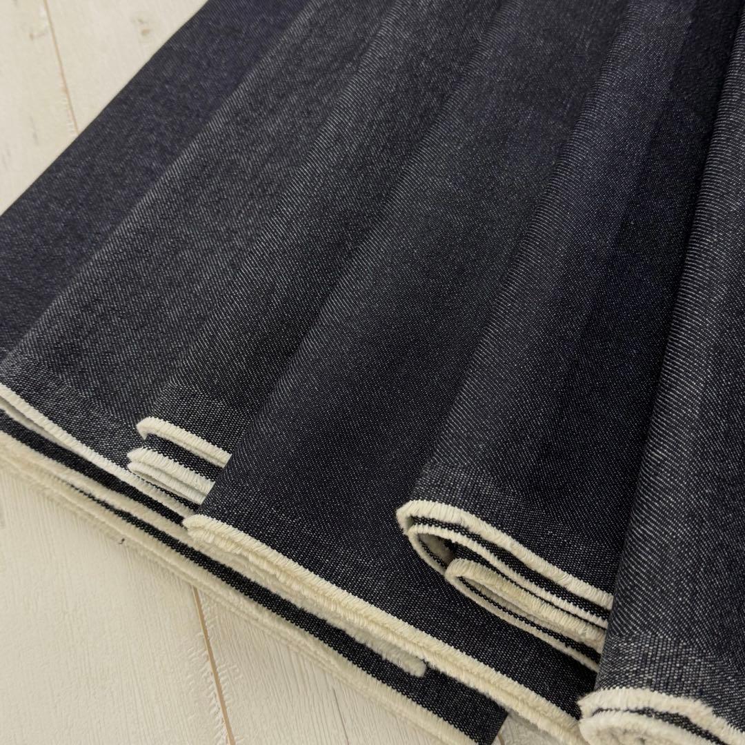 PARC様専用【R1100】最終出品　ヒッコリーデニム　5m ネイビー×オフ白 デニム生地セット ストレッチ 総m２１m ジャガード 生地