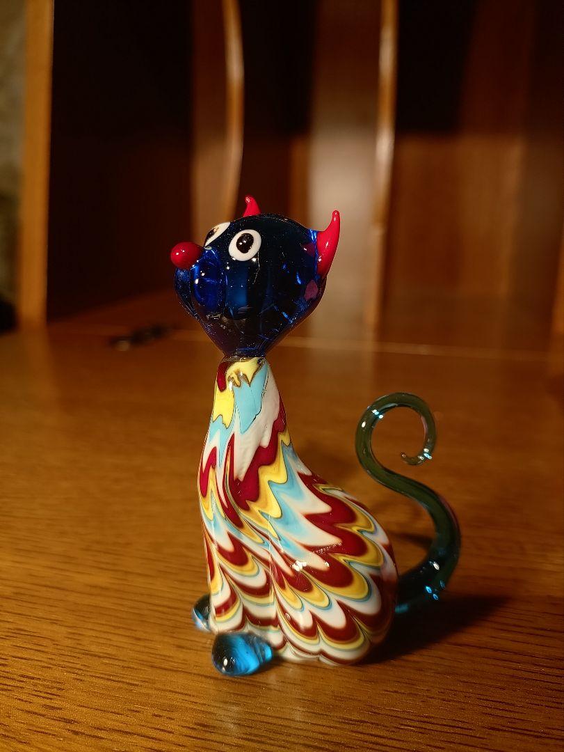 MURANO　ムラーノ　ベネチアンガラス　　3体セット　猫　犬　鴨　置物　小物