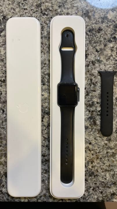 アップルウォッチ 初代スペースグレー アルミブラックスポーツバンド