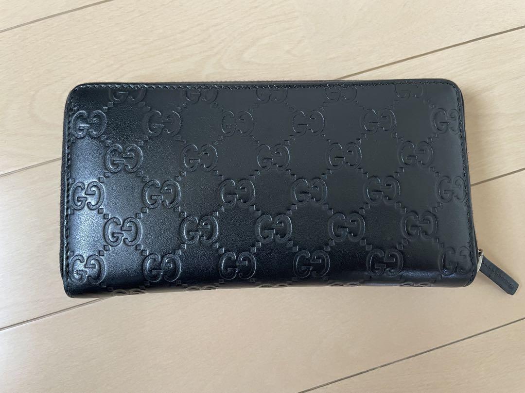 GUCCI グッチ　長財布　正規品　GG柄　ブラック　美品　財布　箱付き