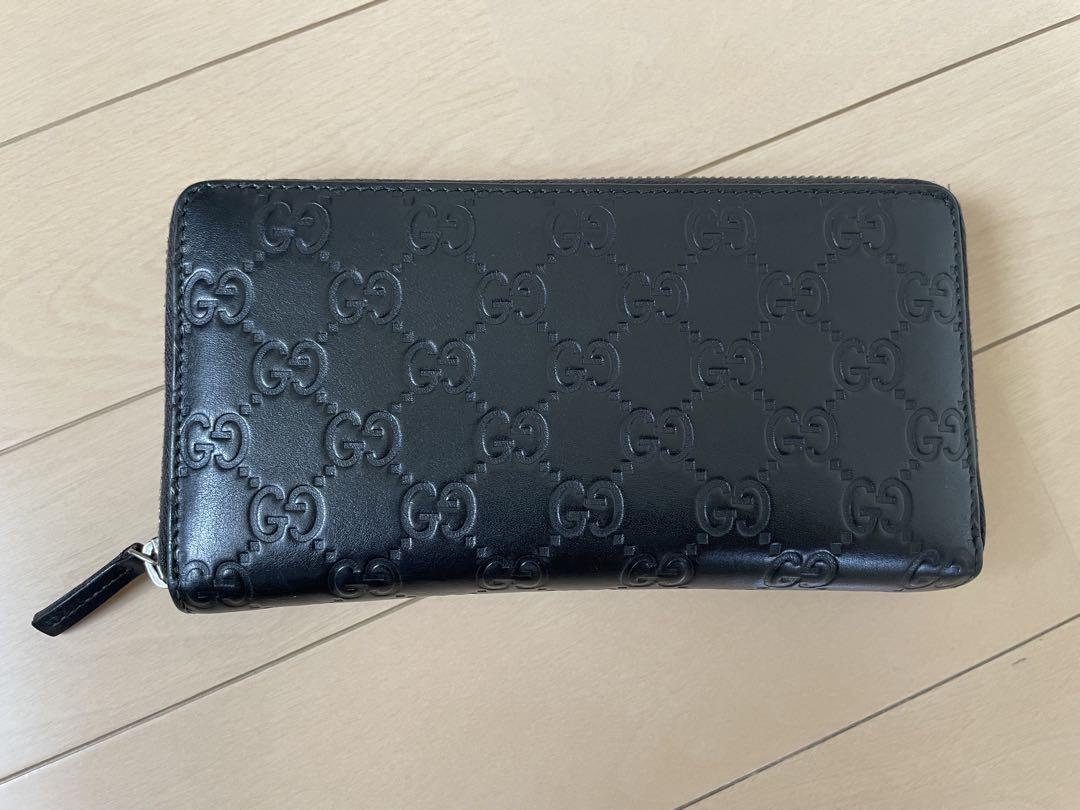 GUCCI グッチ　長財布　正規品　GG柄　ブラック　美品　財布　箱付き