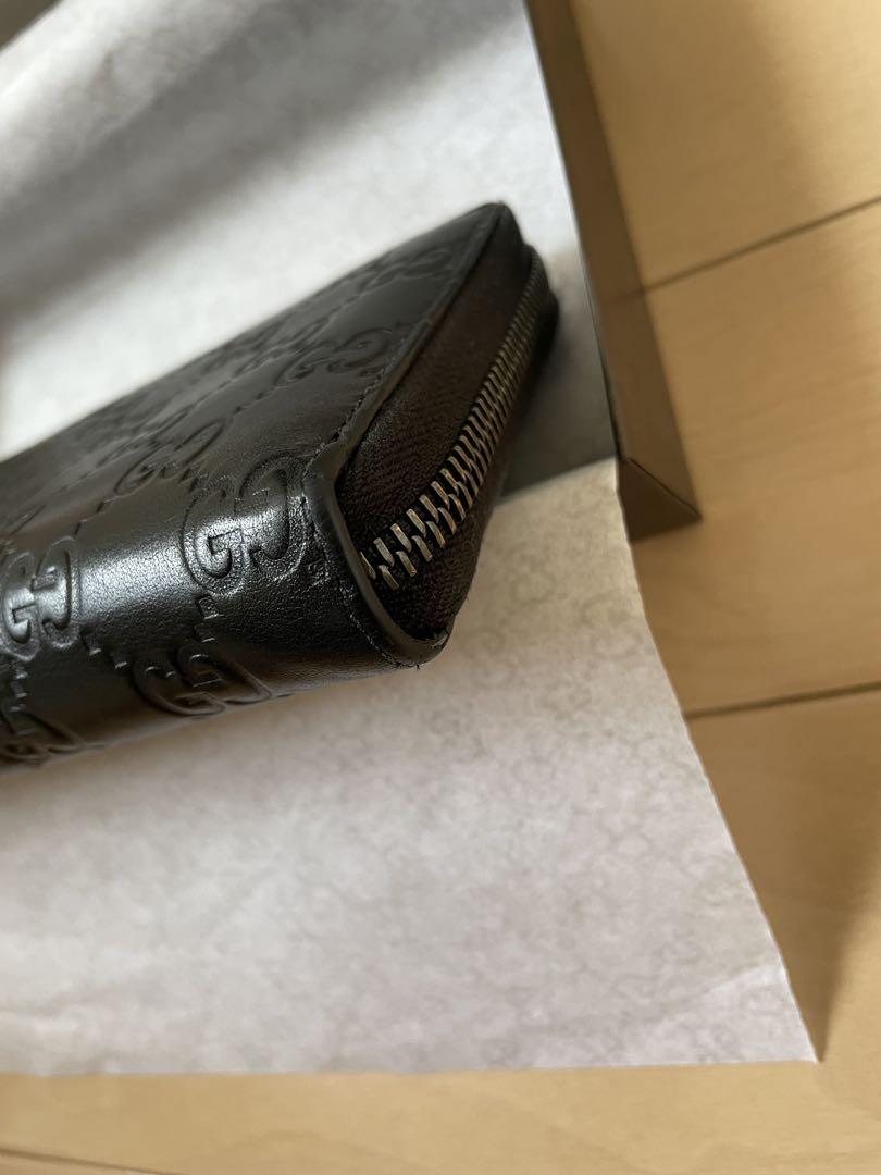 GUCCI グッチ　長財布　正規品　GG柄　ブラック　美品　財布　箱付き