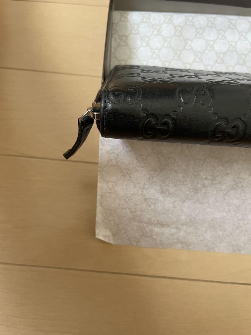 GUCCI グッチ　長財布　正規品　GG柄　ブラック　美品　財布　箱付き
