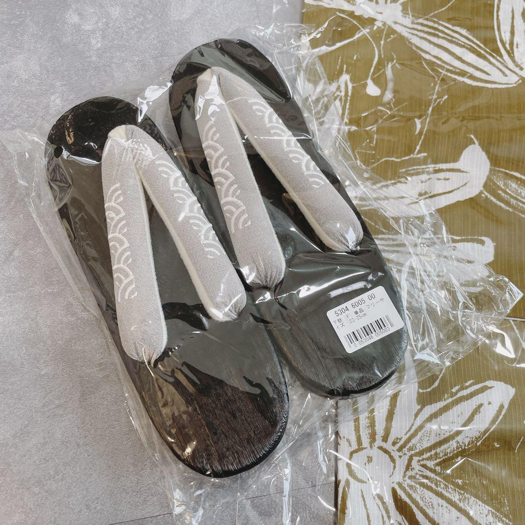 新品 utatane 浴衣 帯 下駄 3点セット オーガンジー 日本製