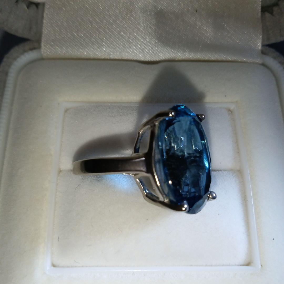 凛*様 天然ロンドンブルートパーズ❣️オーバルカットリング15ct