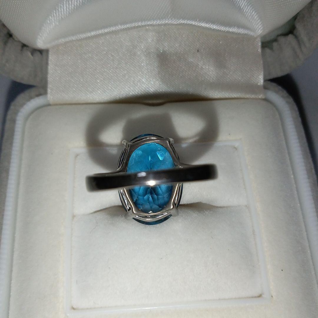 凛*様 天然ロンドンブルートパーズ❣️オーバルカットリング15ct
