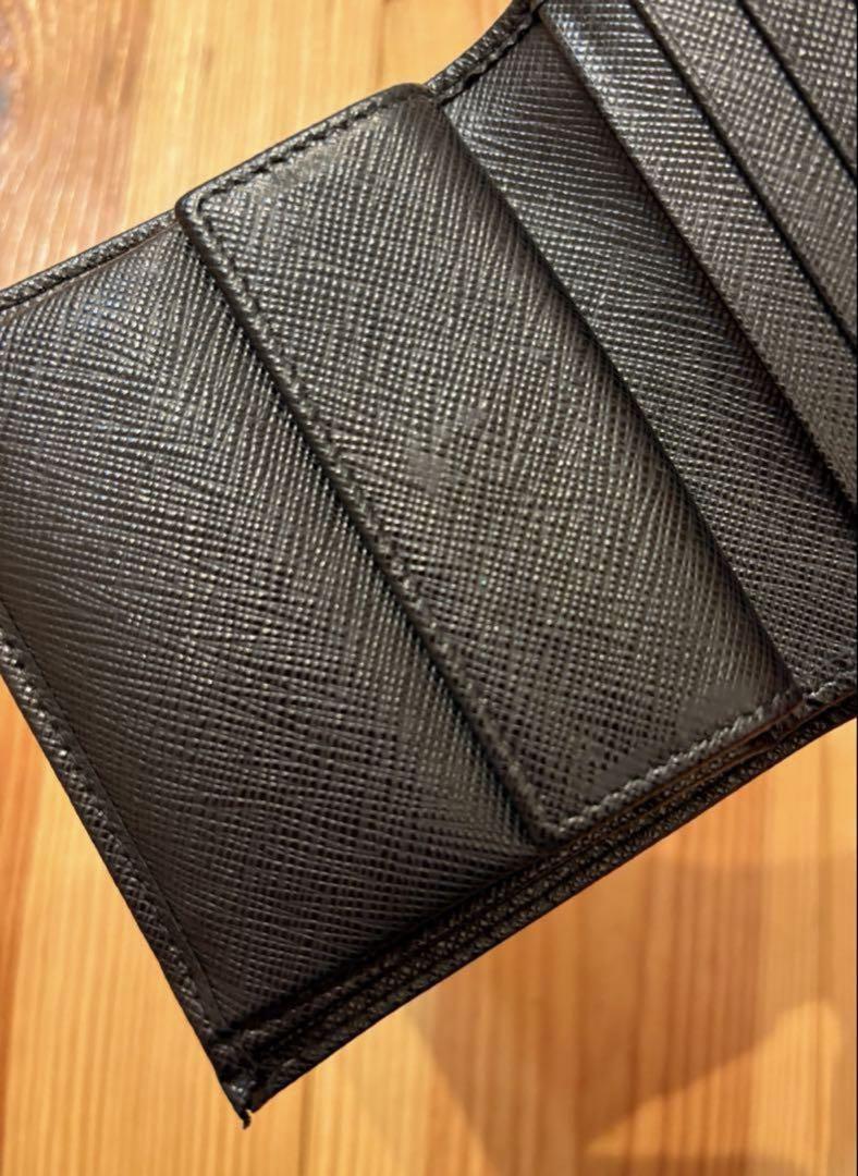 ☆即発送☆PRADA 財布 メンズ 二つ折り 黒 付属無
