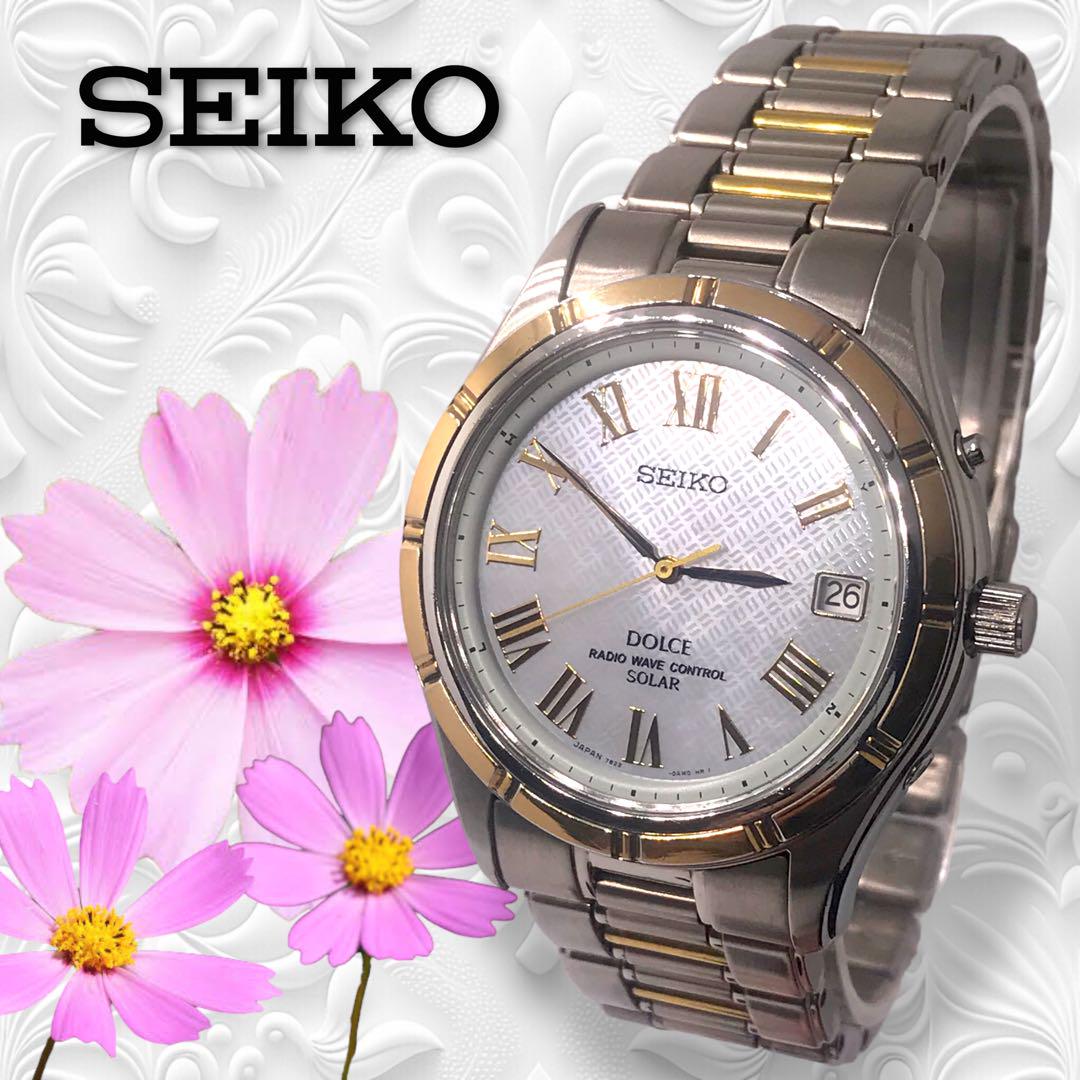 SEIKO Dolce 腕時計 セイコー ドルチェ 電波ソーラー ゴールド