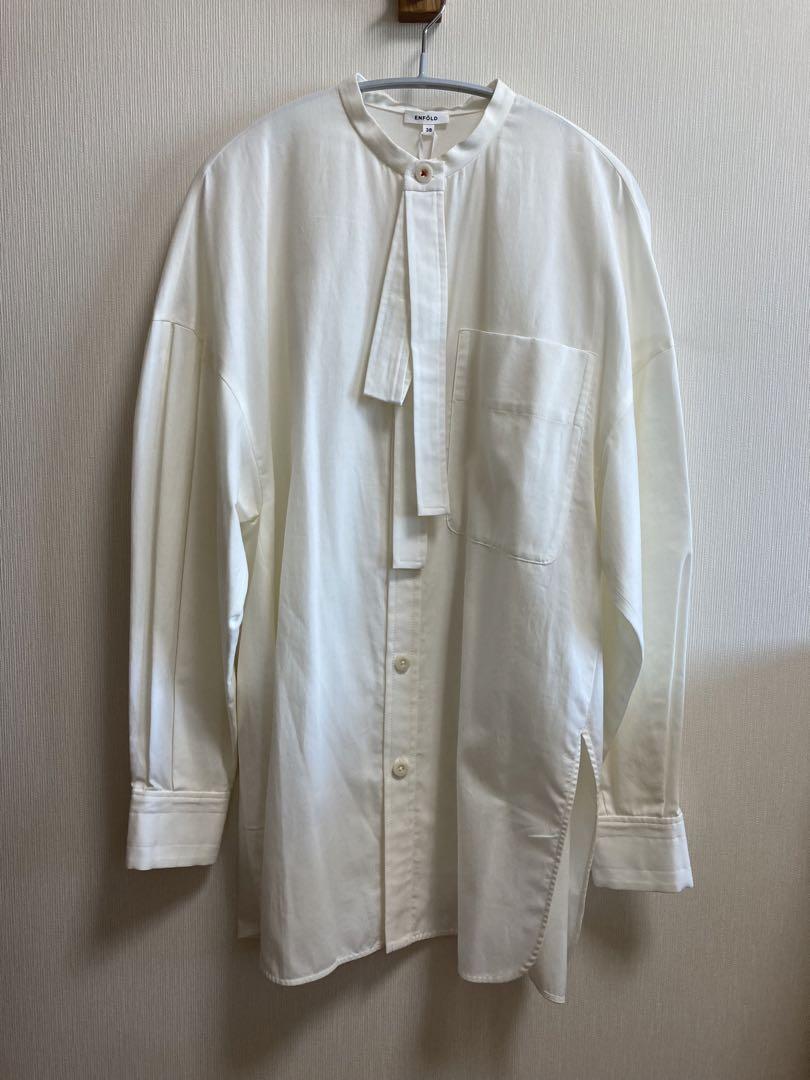 超安い】 ENFOLD FAKE-TIE SHIRT シャツ/ブラウス(七分/長袖) - www