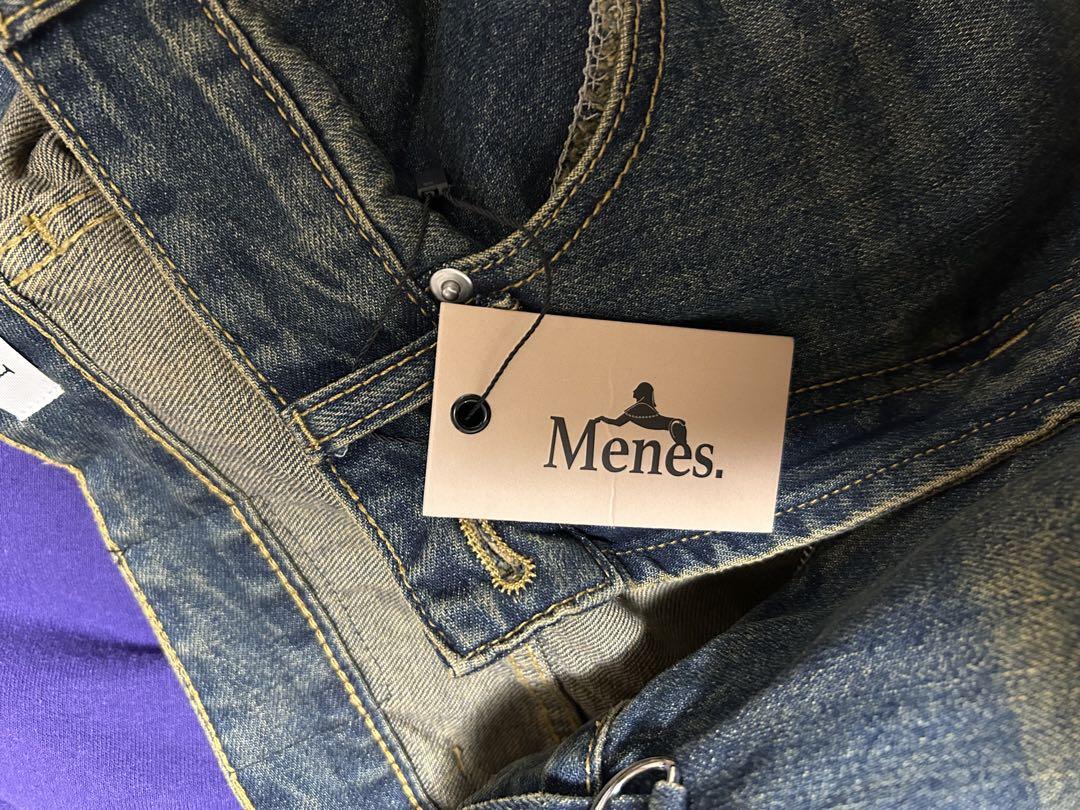 証拠ありMENES Mud Wide Denim Pants メネス