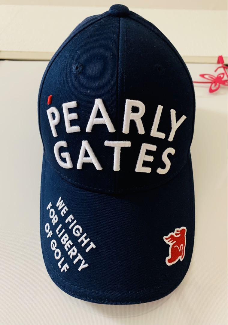 PEARLY GATES ネイビー ゴルフキャップ - メルカリ