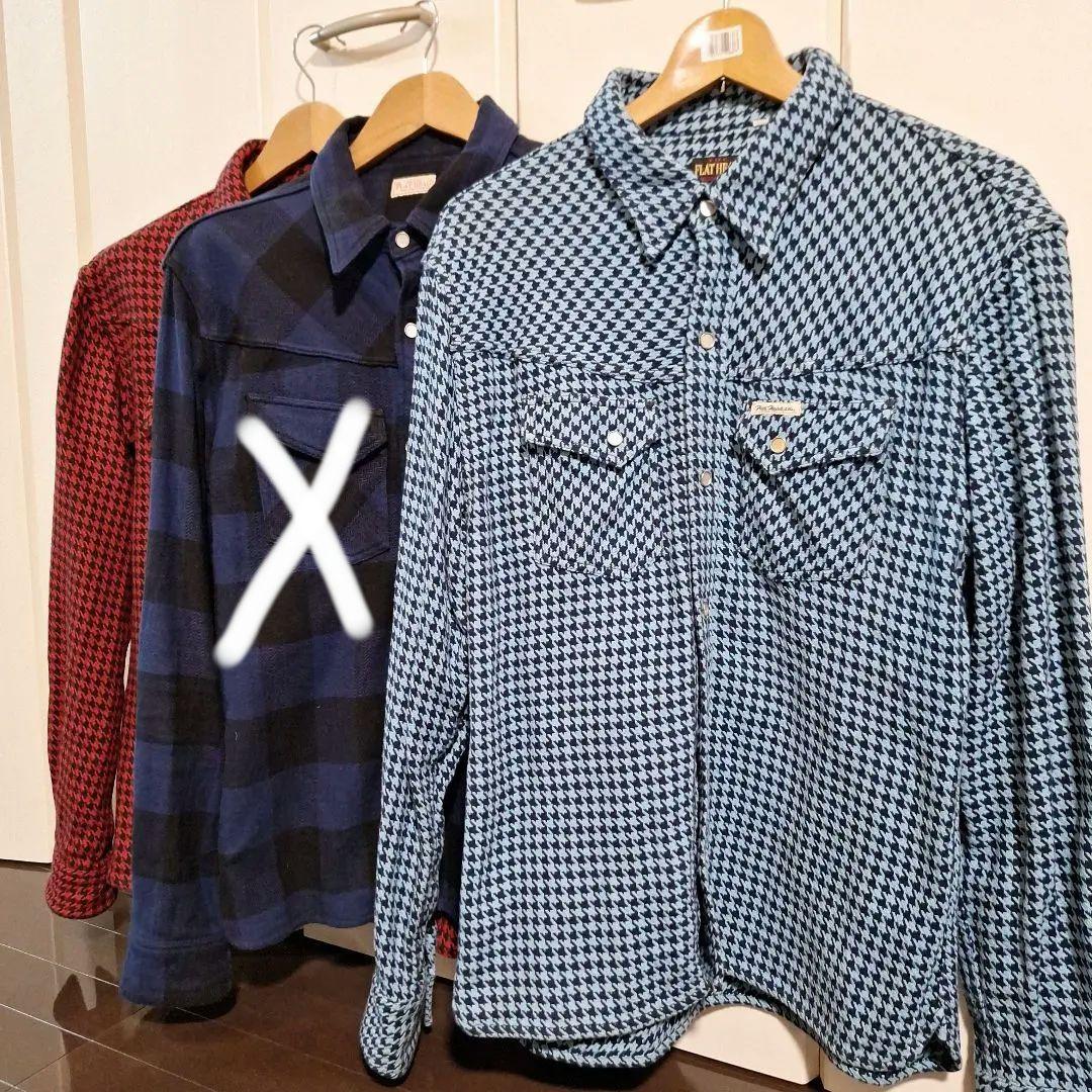 □極美品 フラットヘッド ウエスタンシャツ 2枚セット size42