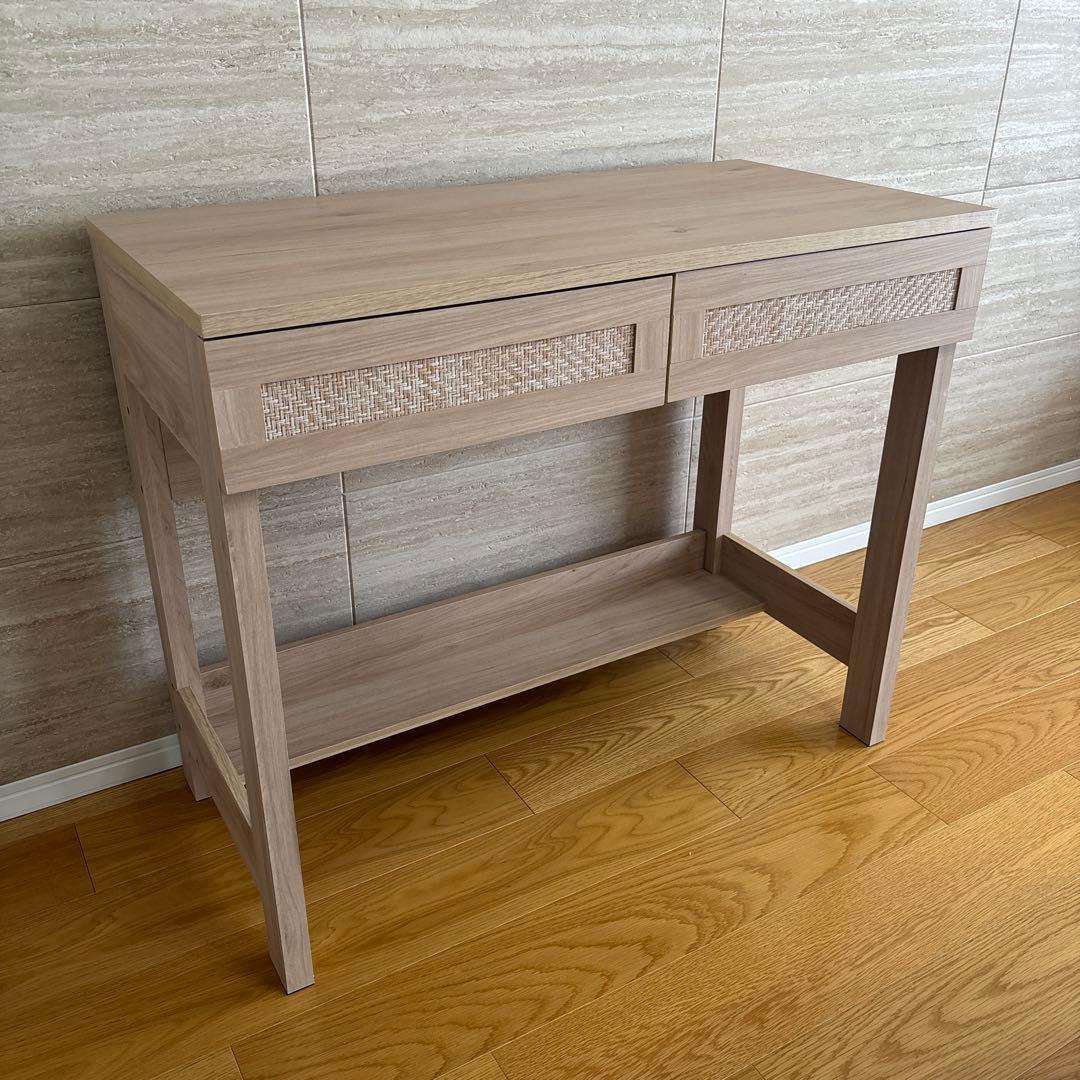 LOWYA 和風×北欧 PCデスク 幅90cm 麻風素材 MARWIL-DEMENAGEMENTS_CH