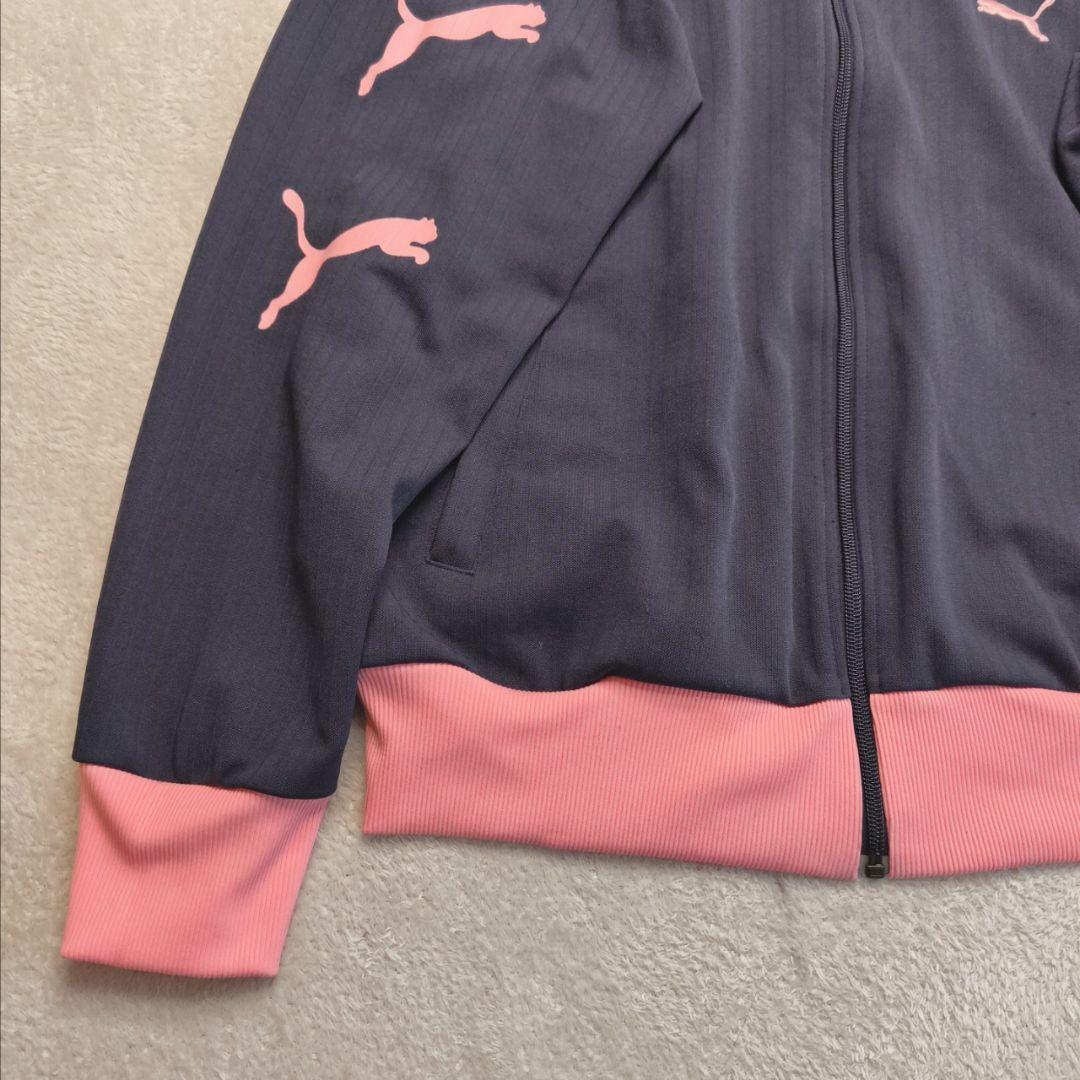PUMA プーマ ジャージセットアップ ネイビー×ピンク サイド