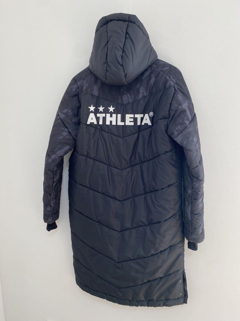 【160】ATHLETA アスレタ ダウンジャケット カモフラ ブラック 黒