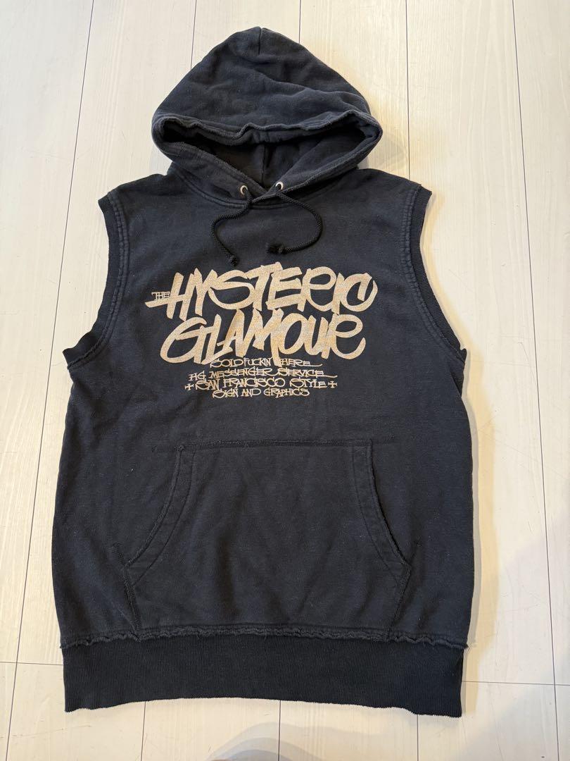 HISTERIC GLAMOUR ANGELBEAR フードベストFREEサイズ HYSTERIC GLAMOUR フード付きベスト 黒 FREE SIZE - メルカリ