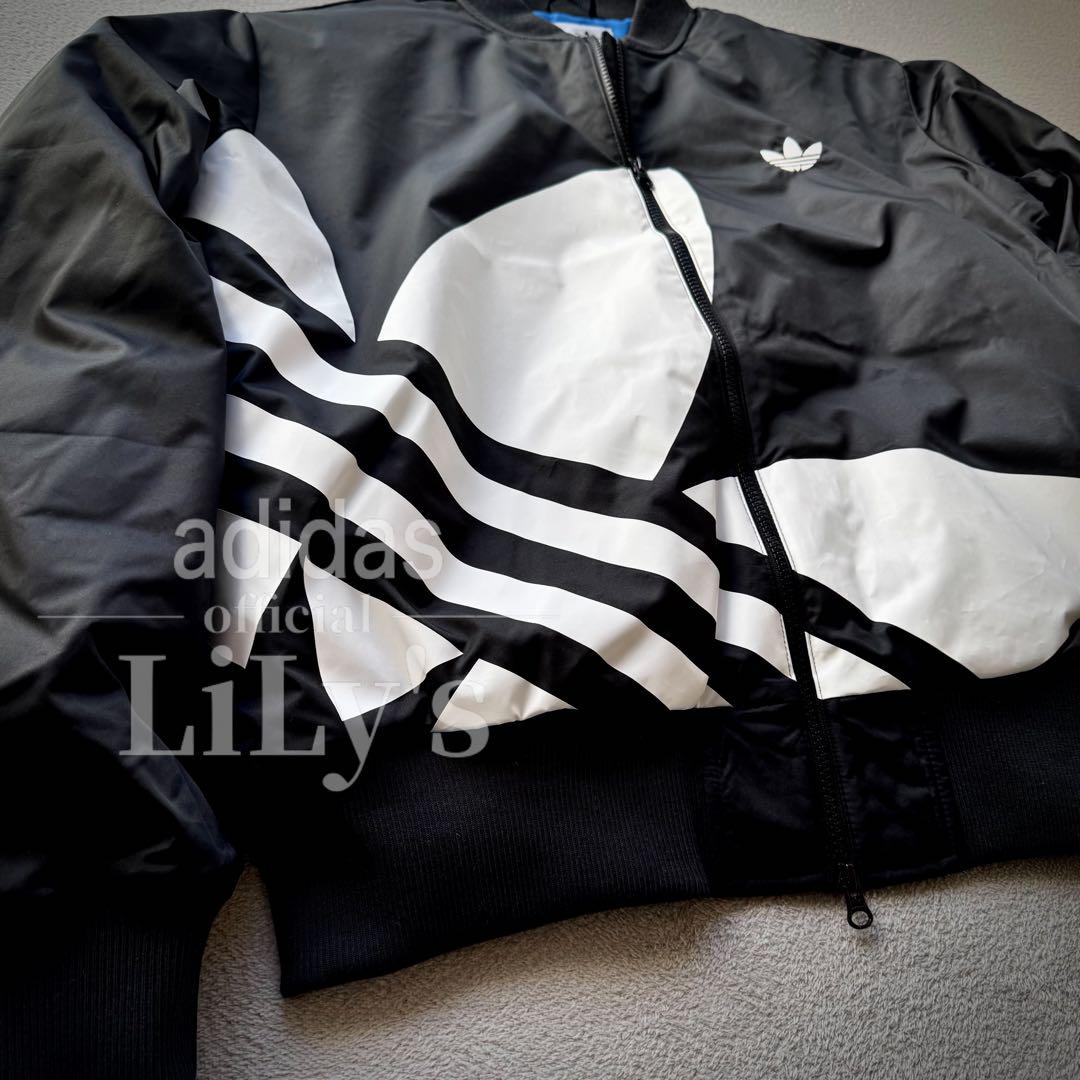 17新品　adidas　MA-1ジャケット　2XL　黒白　アディダス　パデッド