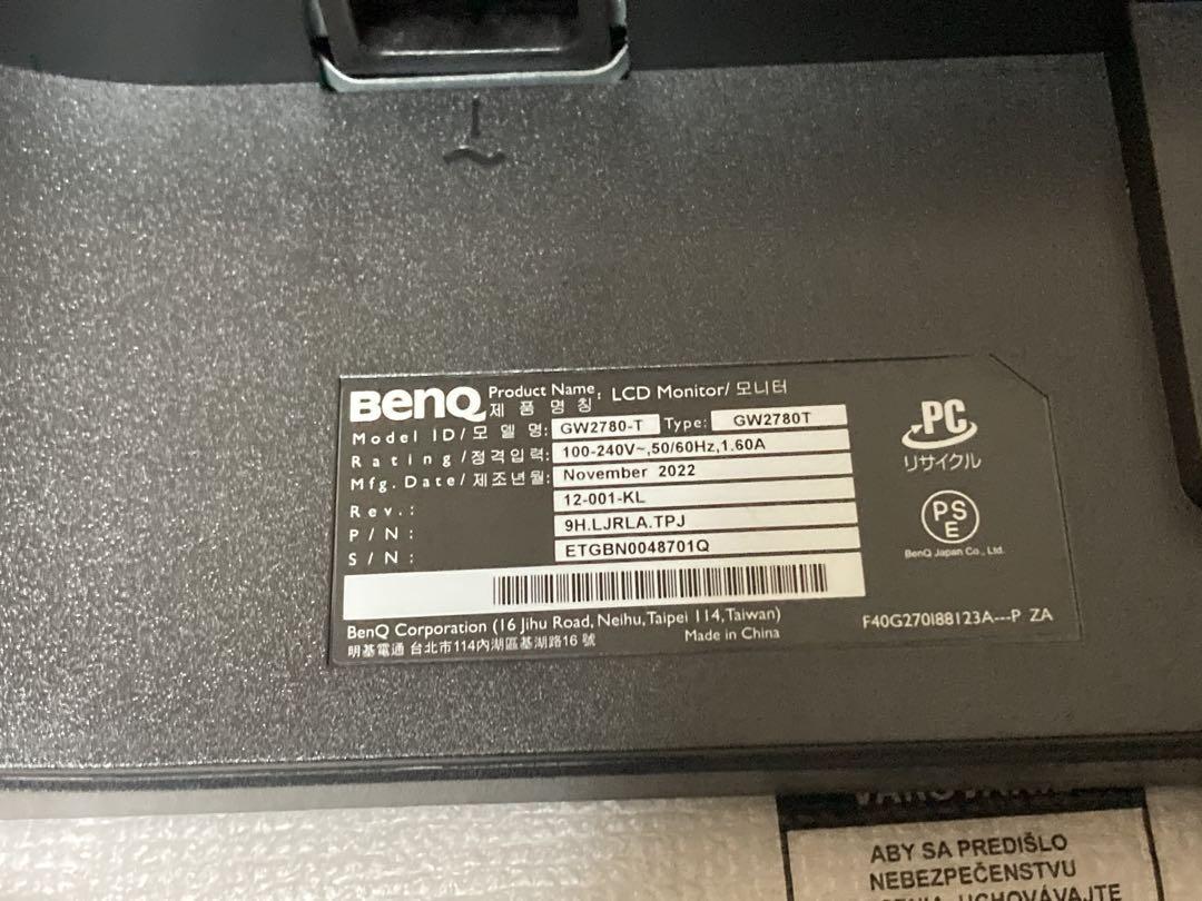 BenQ GW2780T 27インチ モニター 本体のみ　ノングレア