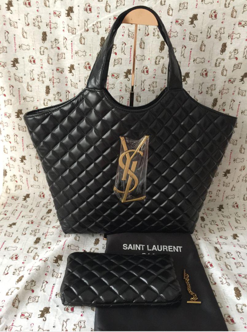 ファッションの 美品 saint laurent parisサンローランパリロゴトート