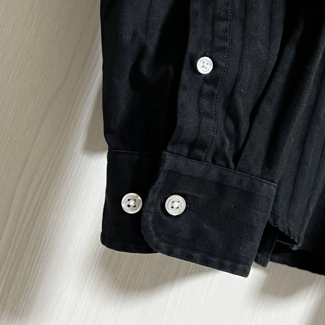 supreme Jacquard Stripe Twill Shirt M 黒