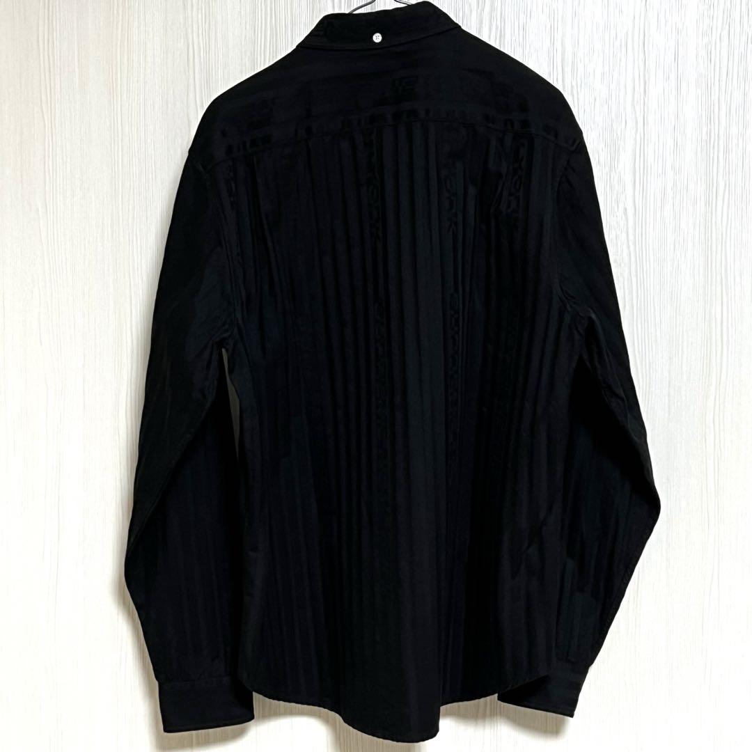 supreme Jacquard Stripe Twill Shirt M 黒