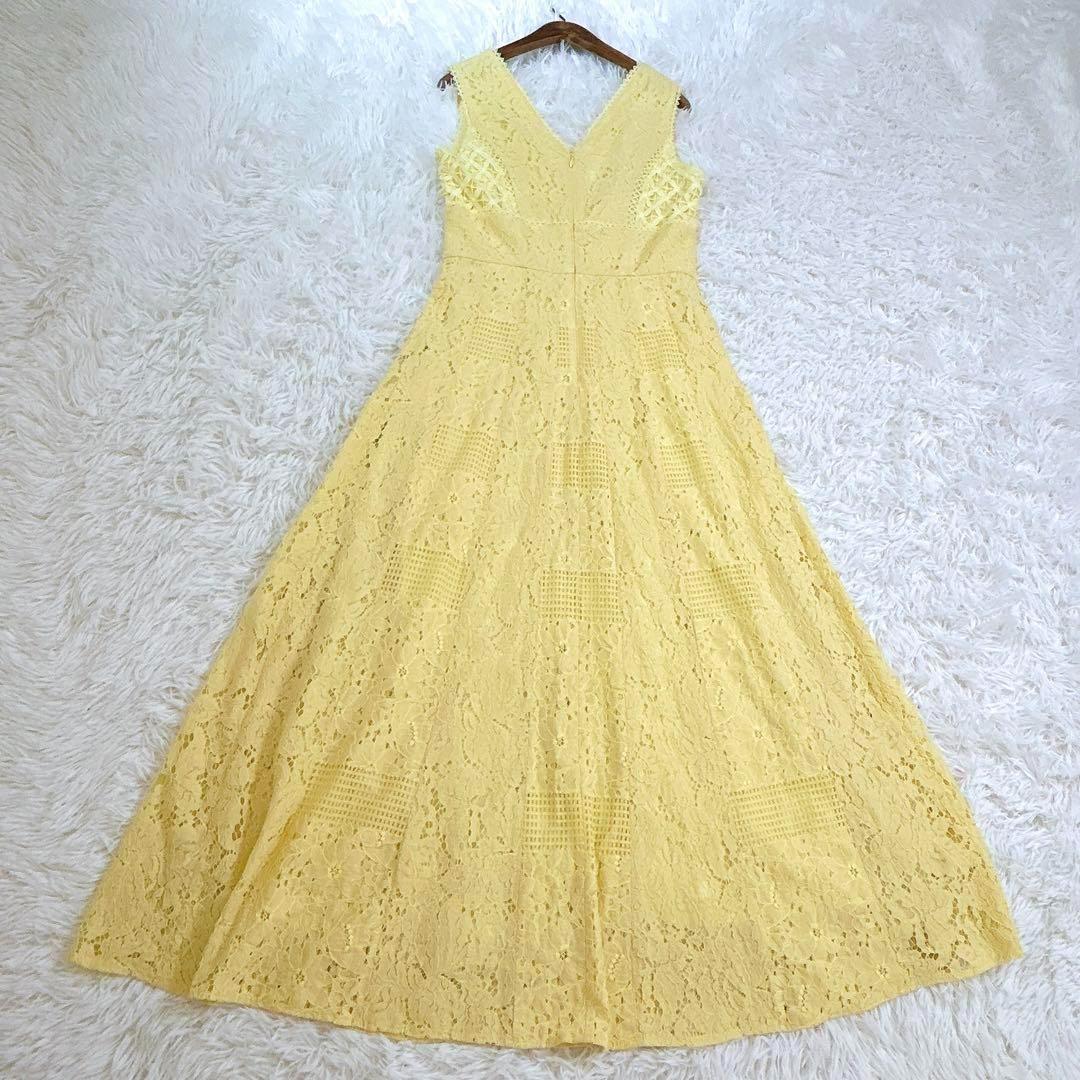 美品✨️グレースコンチネンタル パッチレースロングワンピース 総レース Aライン