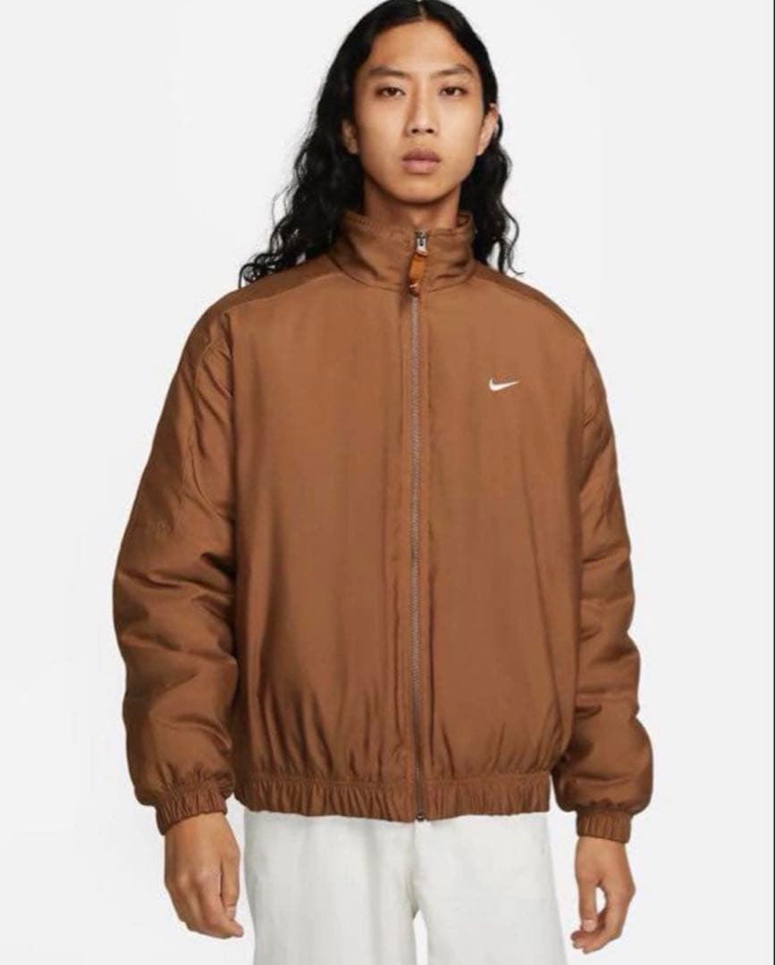 ナイキ ソロ スウッシュ サテン ボンバー ジャケット DN1267 M 茶M NIKE