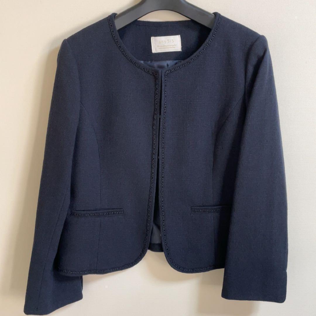ジャケット セレモニー ネイビー 紺 anySiS 卒園 卒業 入園 入学 母