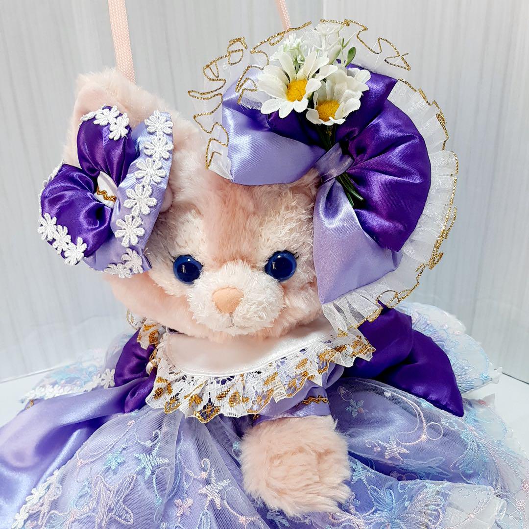 【章姫】ハンドメイドリーナベル　紫の刺繍ドレス&白の刺繍ドレスお靴2セット