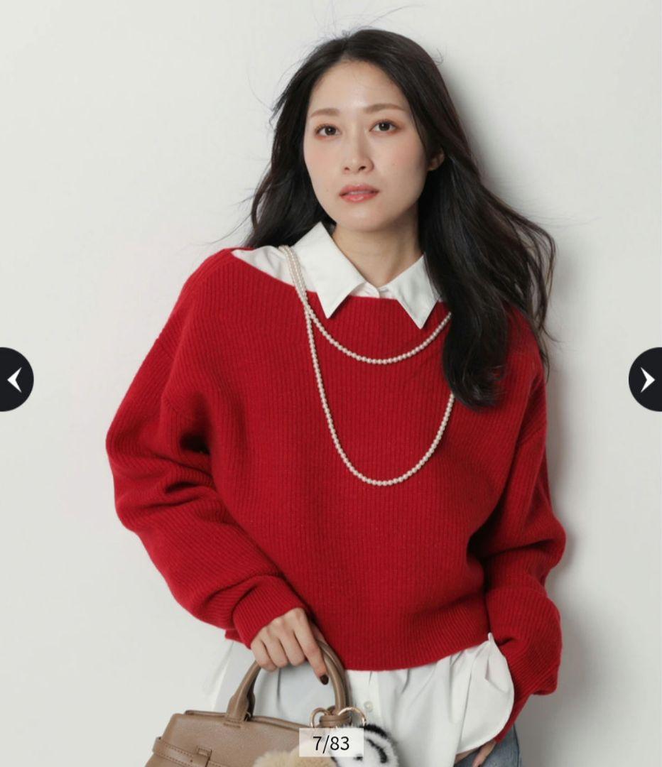 品 Apuweiser-riche ウールカシミヤラメオフネックニットM Apuweiser-riche