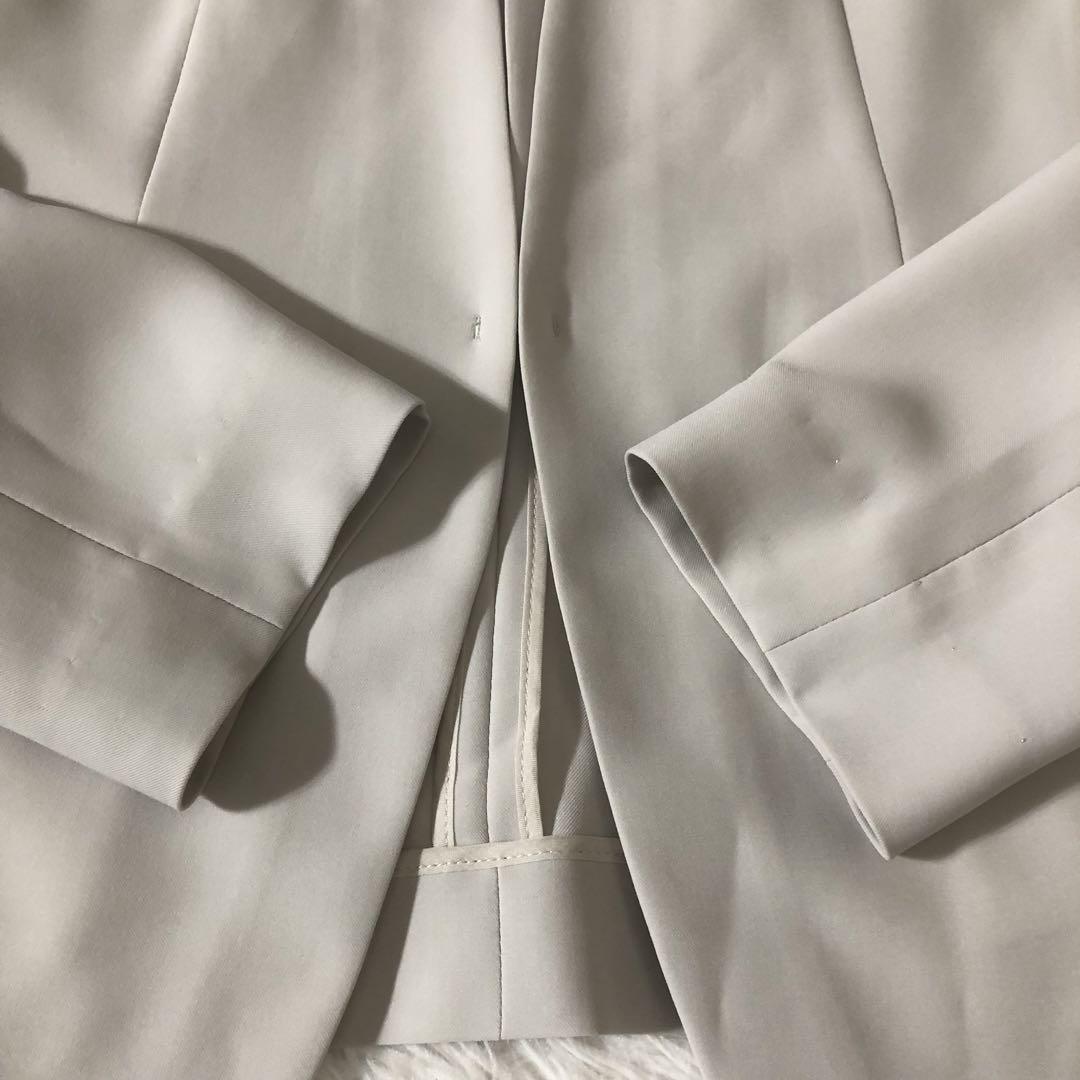 美品 ボールジィ 洗える コンフォートストレッチ ノーカラージャケット M