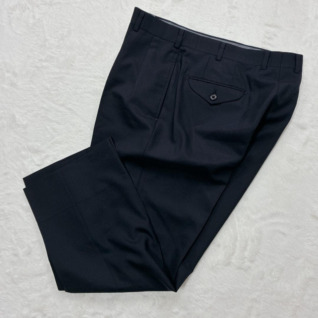 極美品 Burberrys 紺ブレ 金ボタン セットアップ モヘア 背抜き