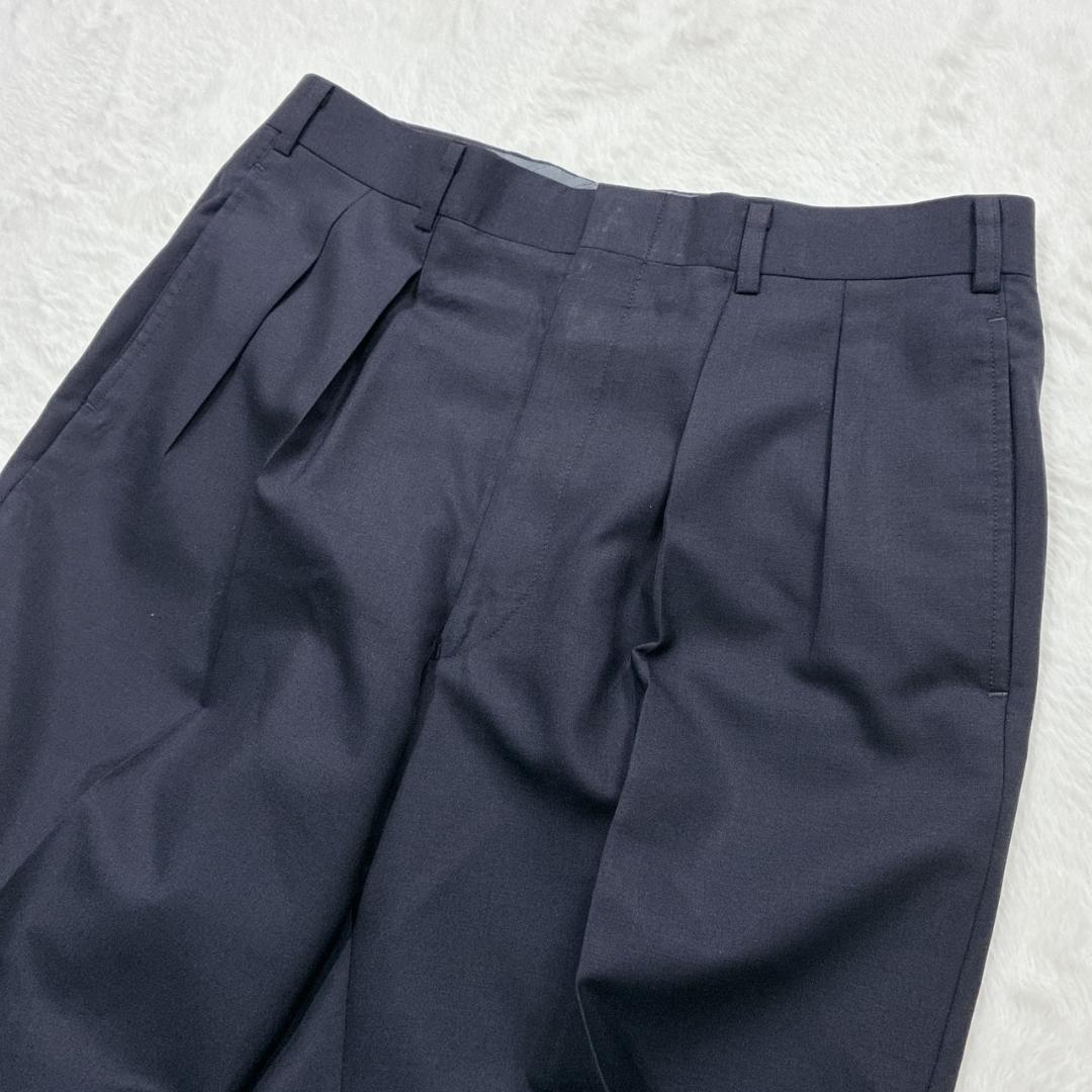 極美品 Burberrys 紺ブレ 金ボタン セットアップ モヘア 背抜き