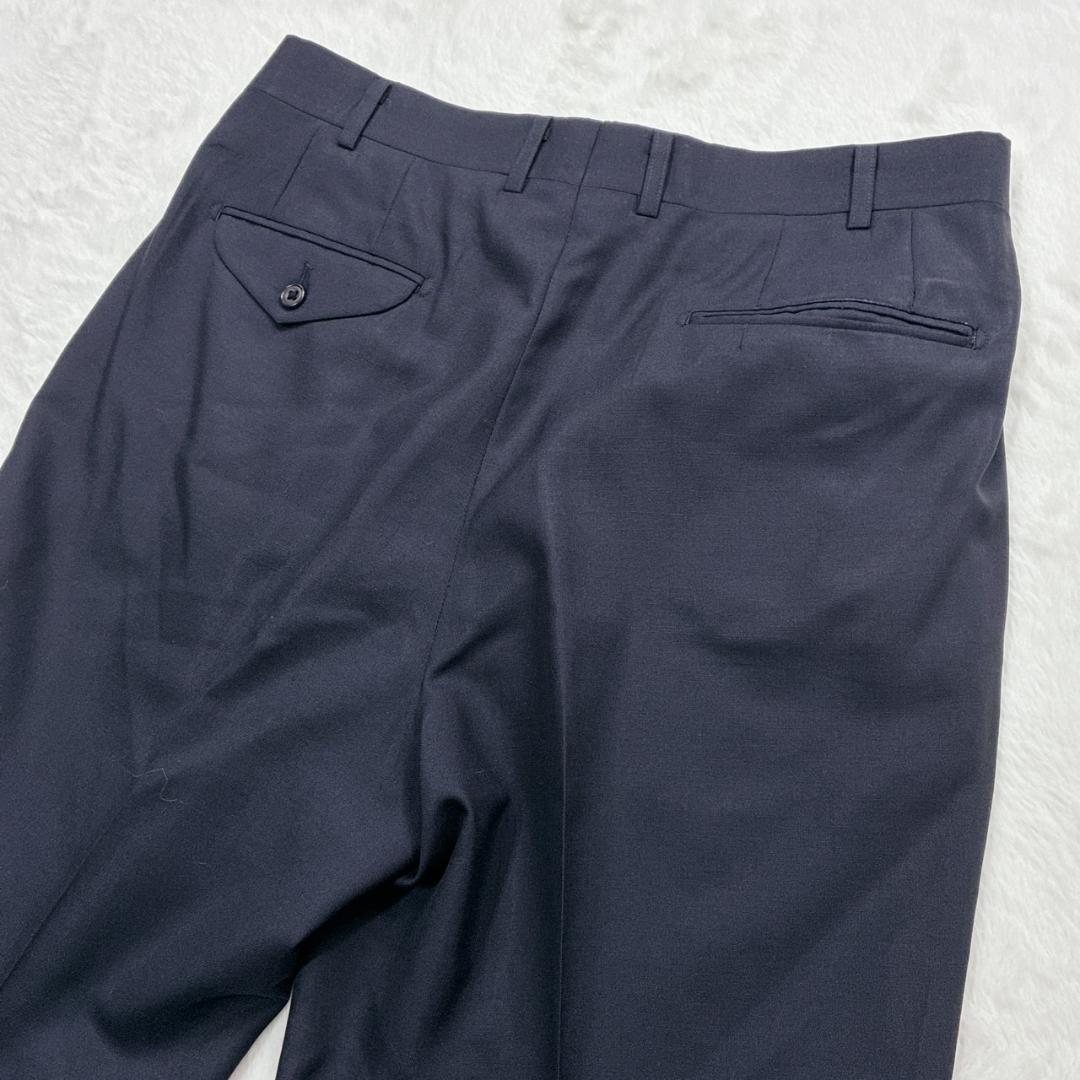 極美品 Burberrys 紺ブレ 金ボタン セットアップ モヘア 背抜き
