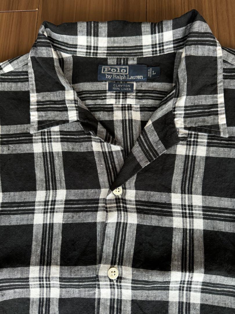 Polo Ralph Lauren CLAYTON リネン L オープンカラー Polo Ralph Lauren CLAYTON リネン L オープンカラー