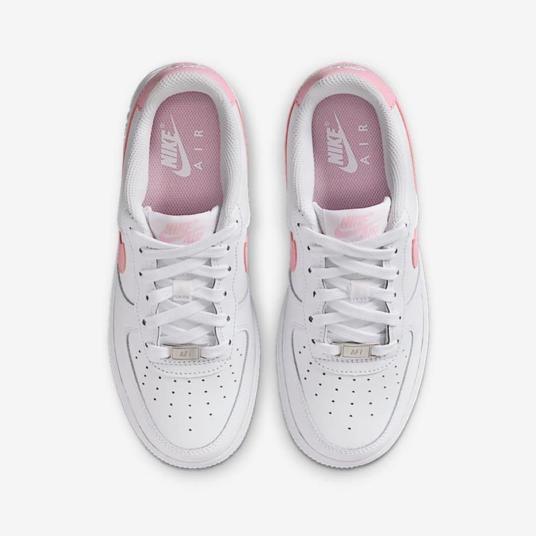 【新品25cm】NIKE|エアフォース1GS|ホワイト/ソフトピンク 【新品25cm】NIKE|エアフォース1GS|ホワイト/ソフトピンク