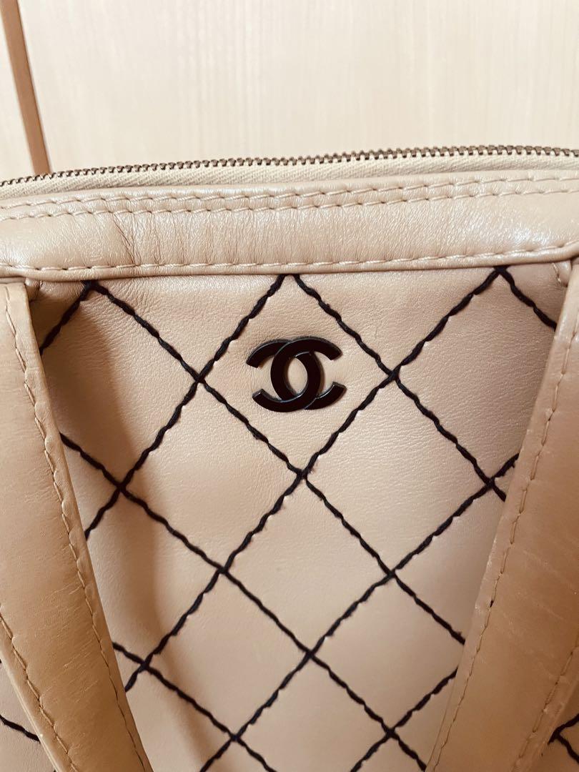 CHANEL バッグ　ワイルドステッチ　ベージュ