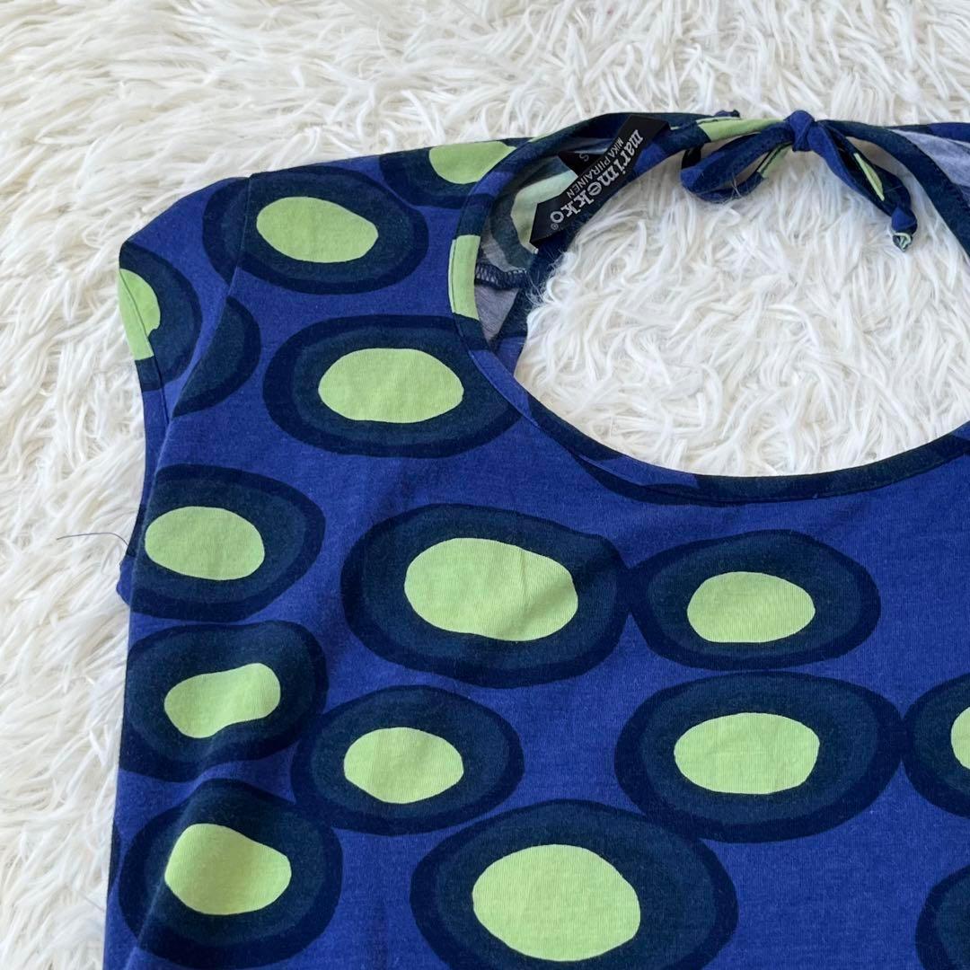 美品 Marimekko マリメッコ ドット柄 Tシャツ S リトアニア製 marimekko - marimekko マリメッコ 水玉 ドット 七分袖 Tシャツ