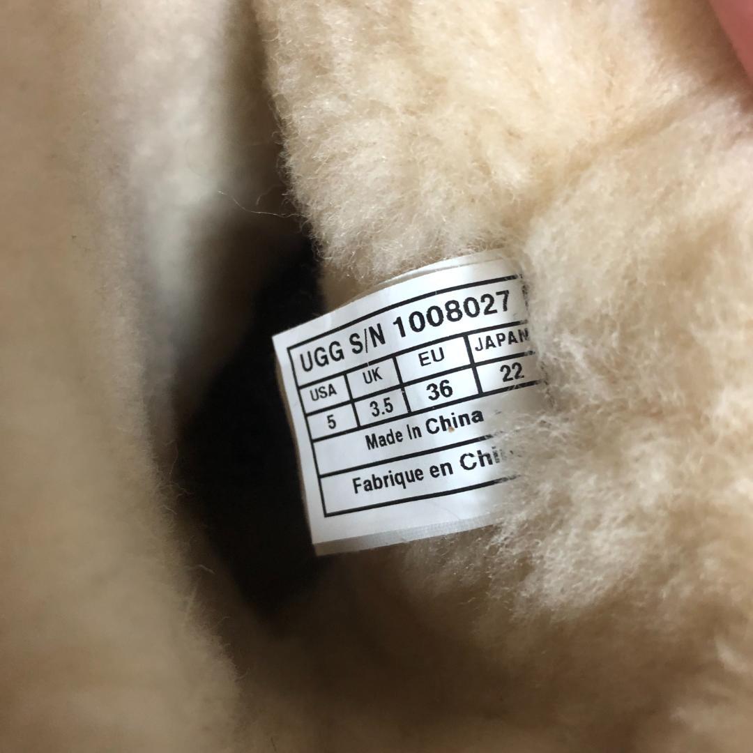 【未使用に近い】UGG ムートンブーツ ミドルブーツ キャメル 22.0cm