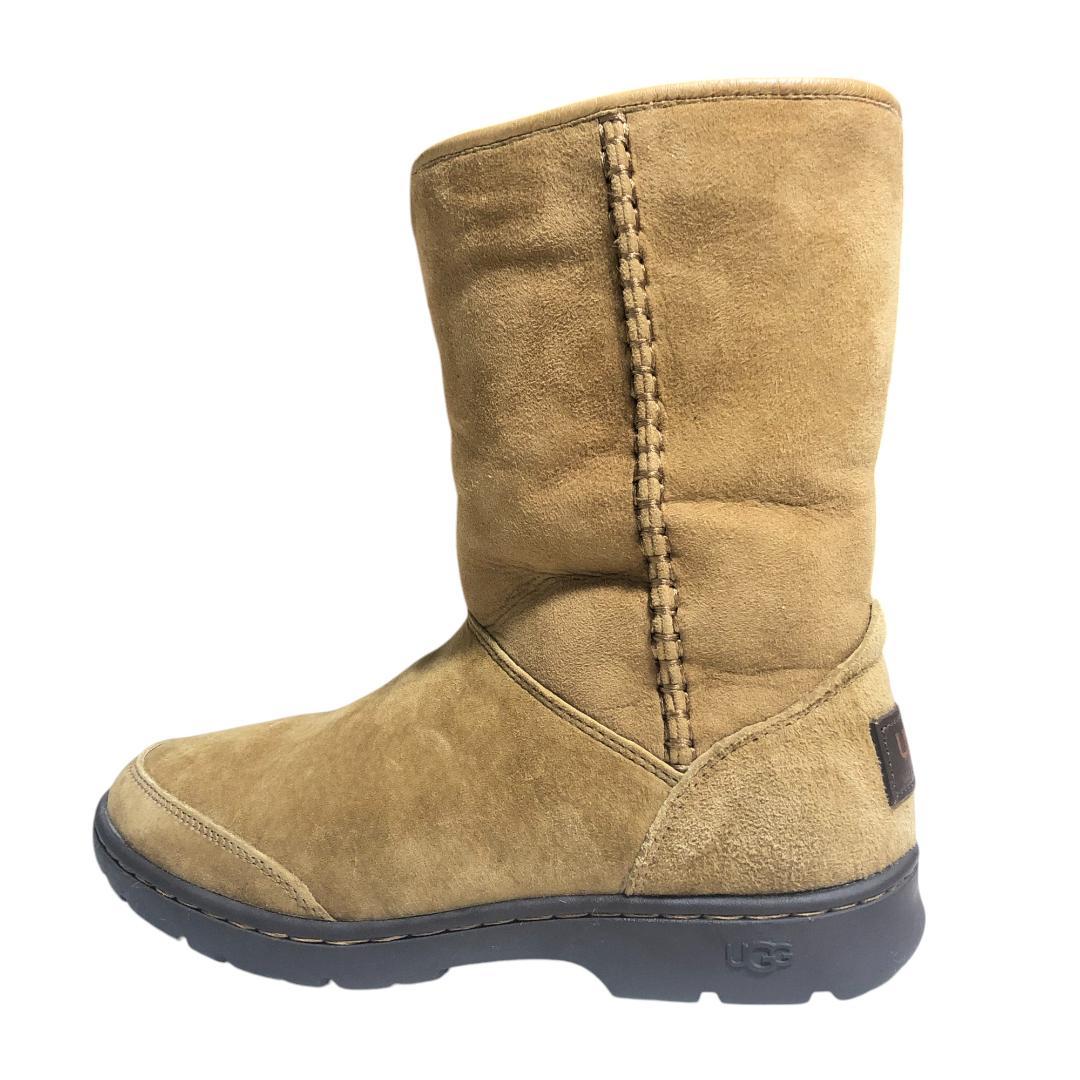 【未使用に近い】UGG ムートンブーツ ミドルブーツ キャメル 22.0cm