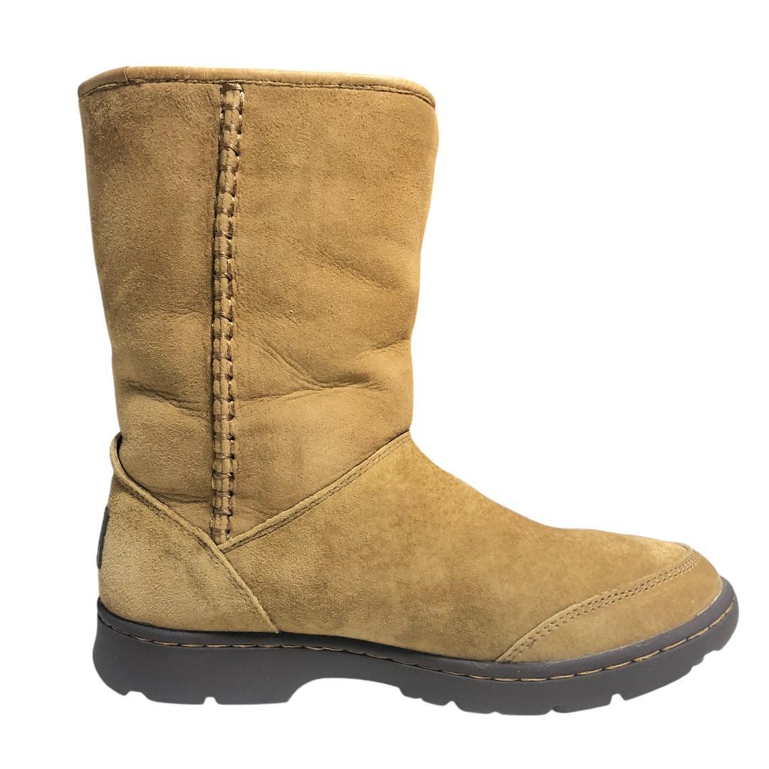 【未使用に近い】UGG ムートンブーツ ミドルブーツ キャメル 22.0cm