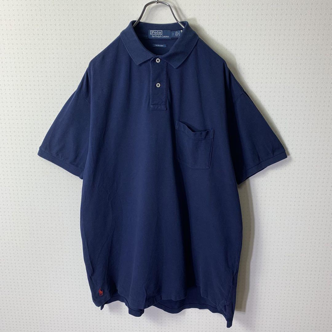 Polo by Ralph Lauren 裾ポニー ポロシャツ ネイビー BIG