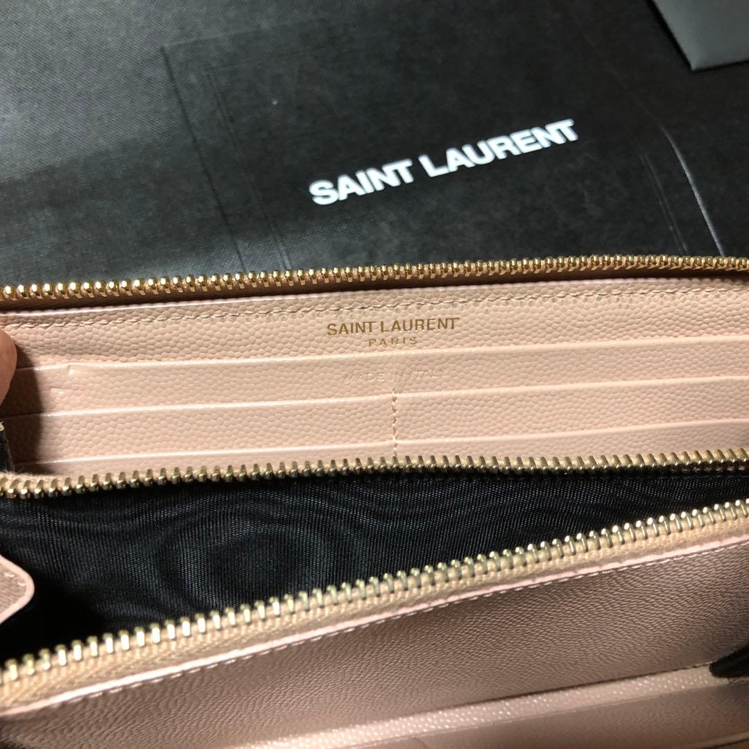 イブサンローラン、ピンク キルティング長財布 イブサンローラン、ピンク キルティング長財布