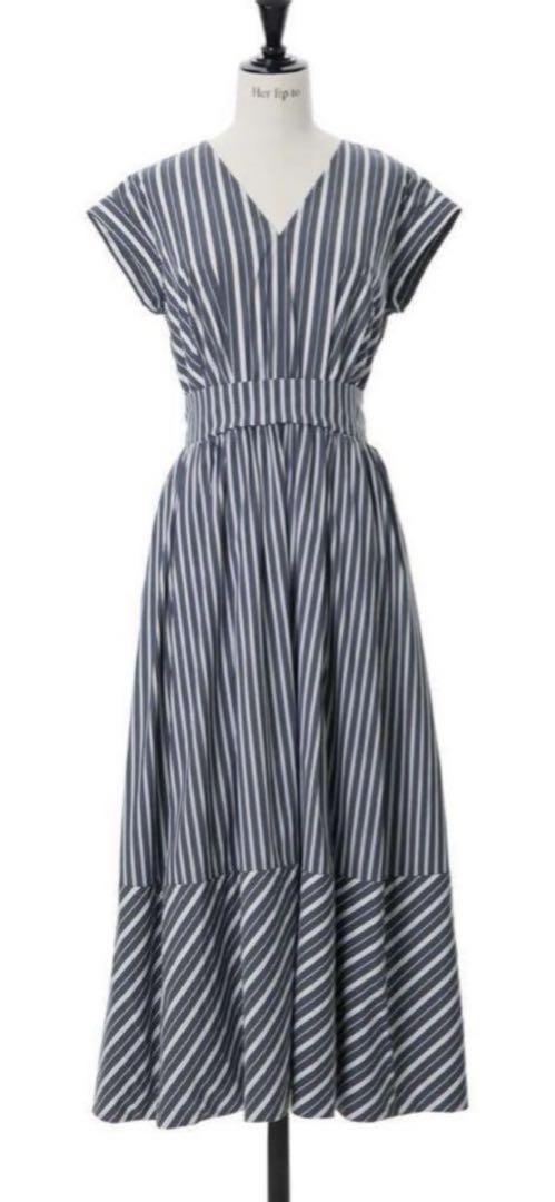 ワンピース herlipto Lover Back Ribbon Dress
