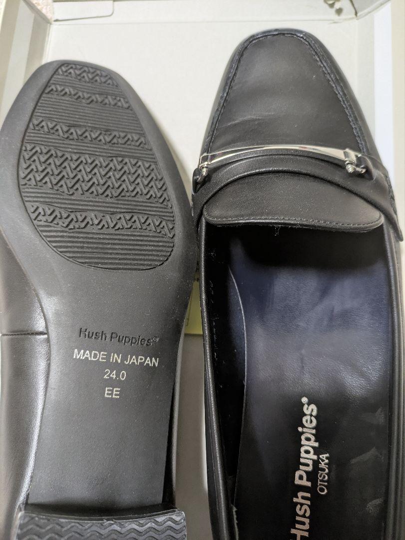 Hush Puppies 黒 24.0 EE