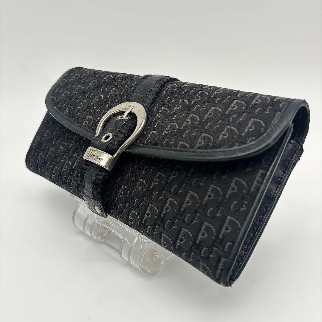 Christian Dior トロッター　trotter 長財布　馬蹄金具 黒