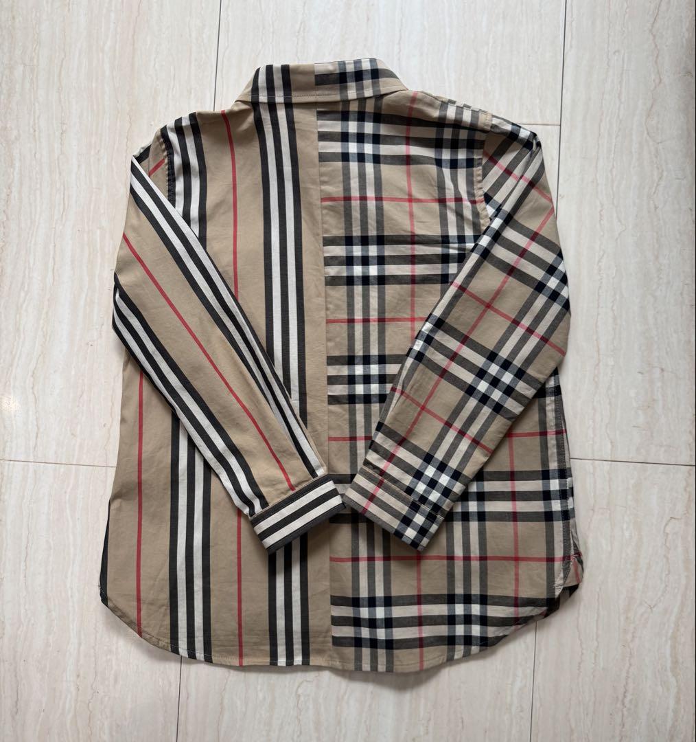 BURBERRY チェック柄長袖シャツ 6Y