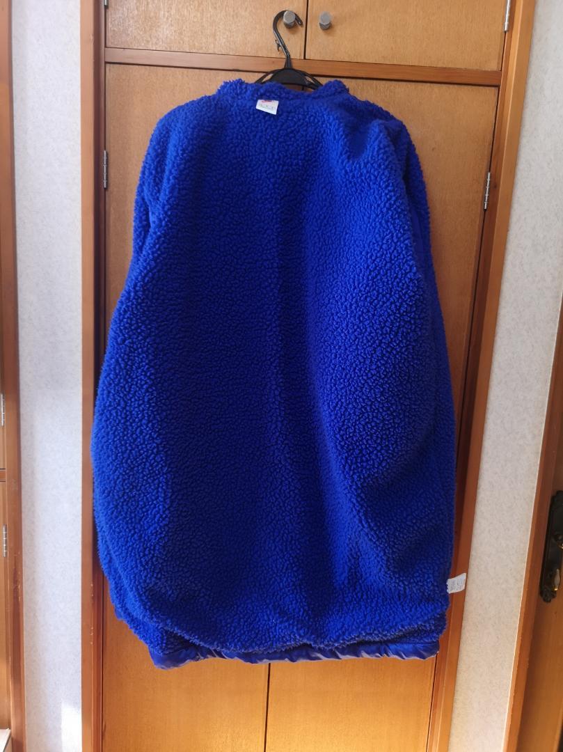 90s NIKE ナイキ 黒みがかっ ベンチコート 裏ボア バッグデカロゴ